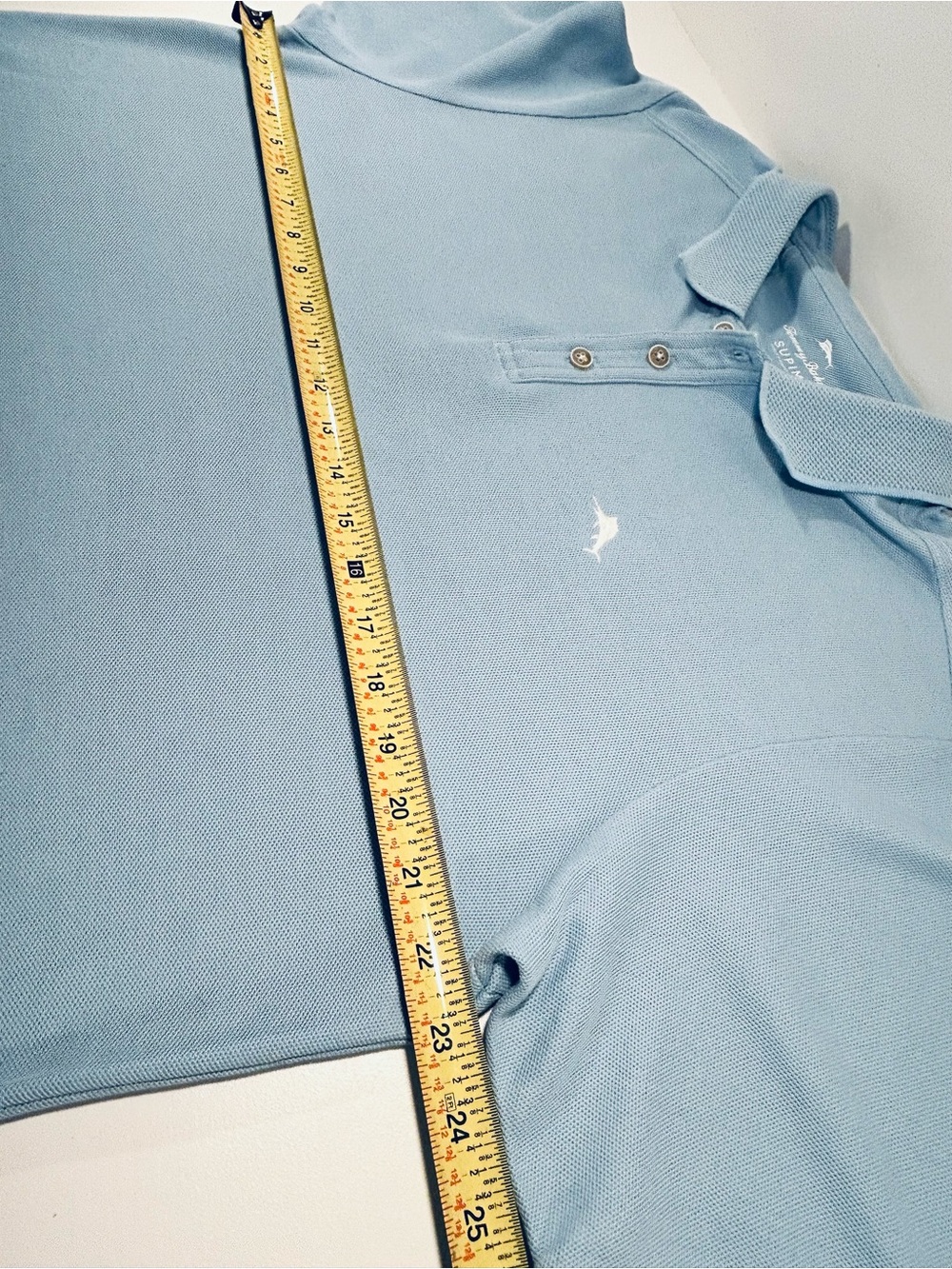 Tommy Bahama Polo Shirt Large Blue Supima Cotton Short Sleeve Classic Fit - Picture 10 of 12